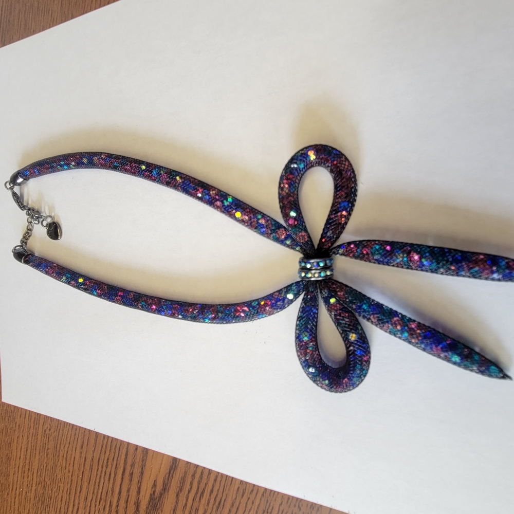 Betsey Johnson Multicolor Bow Necklace